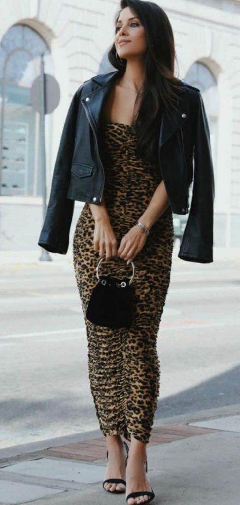 going out animal print dress 40 years old