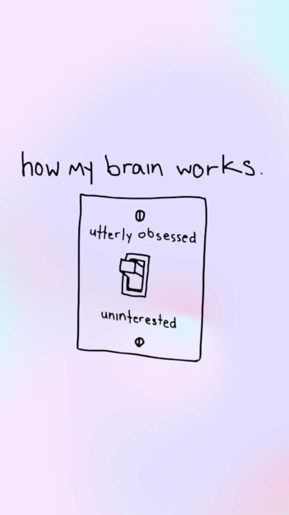 Utterly obsessed vs uninterested wallpaper