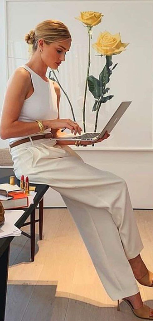 ivory outfit women classy