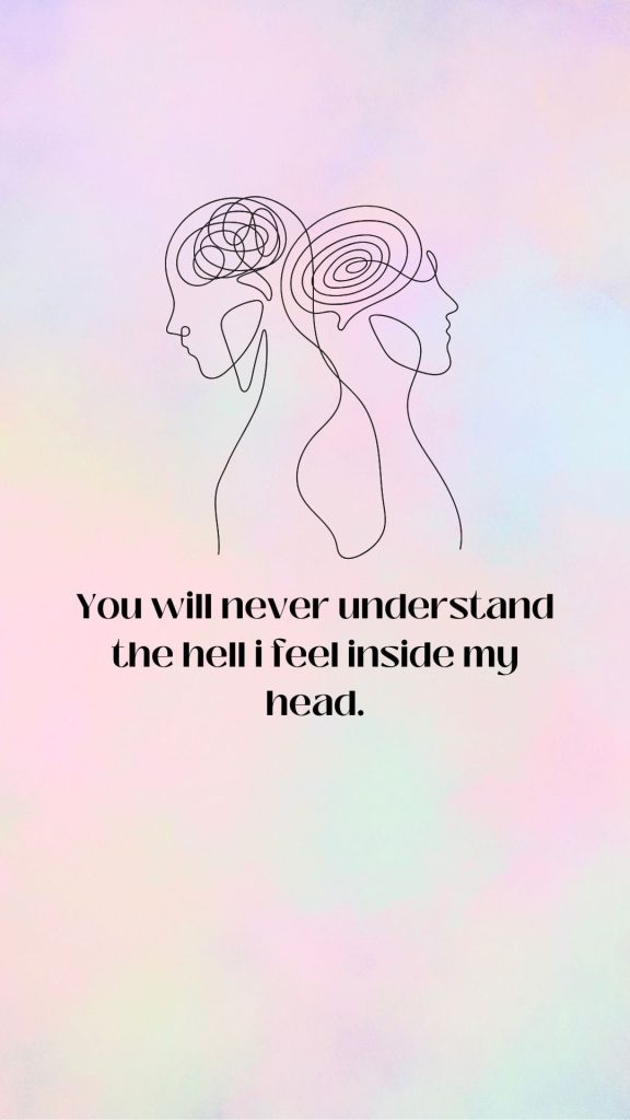You will never understand how I feel inside my head wallpaper