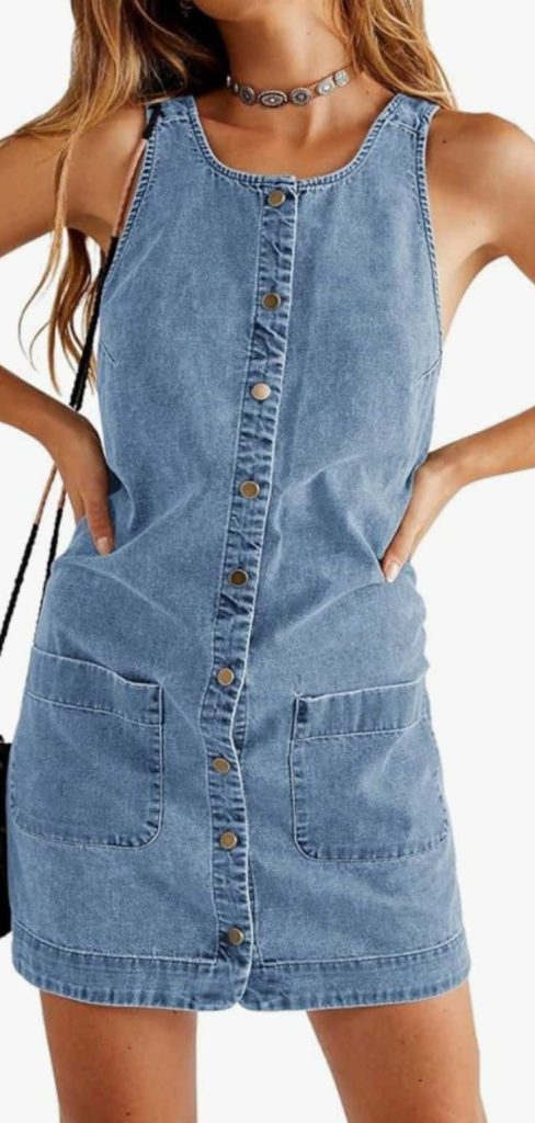 DENIM pinafore dress