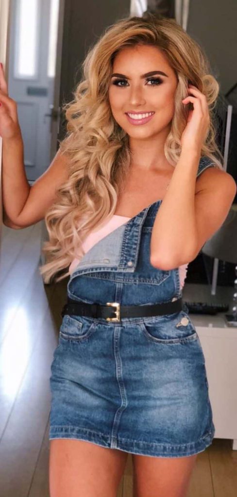 denim pinafore dress