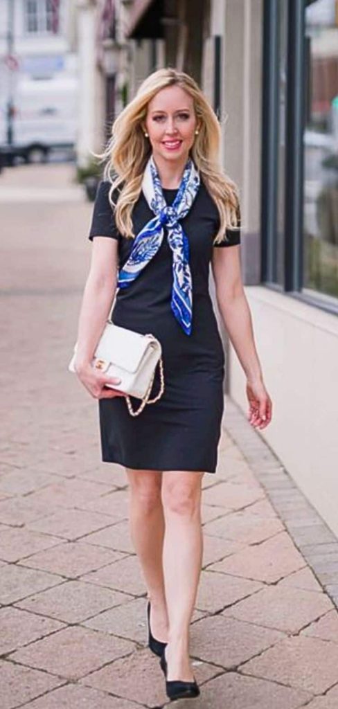 black dress spring wedding