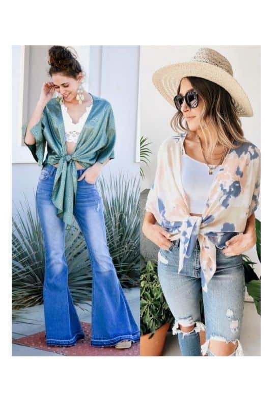 what to wear with kimono robes