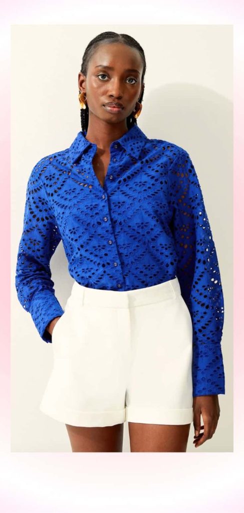 eyelet shirt to wear to wedding
