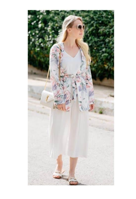 what to wear with short kimono jacket