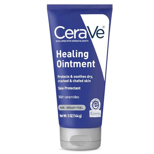 CeraVe Healing Ointment, Hydrating Skin Protectant With Petrolatum, Hyaluronic Acid & Ceramides, Face & Body Skin Barrier Repair For Cracked, Chafed, Dry Skin, Fragrance Free & Lanolin Fre...