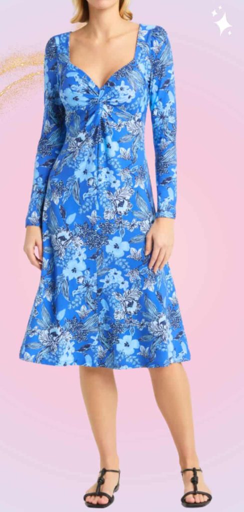 formal floral tropical dress