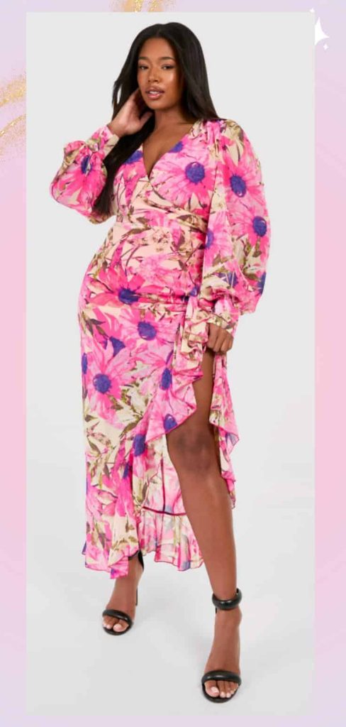 tropical formal dress plus size