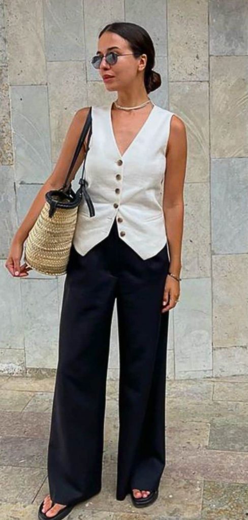 what to wear white vest