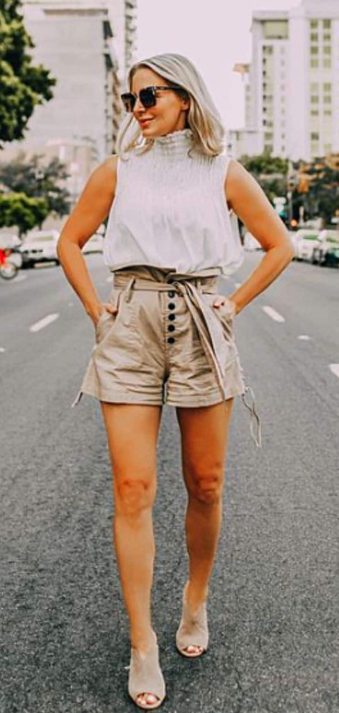 paper bag shorts dollywood outfit