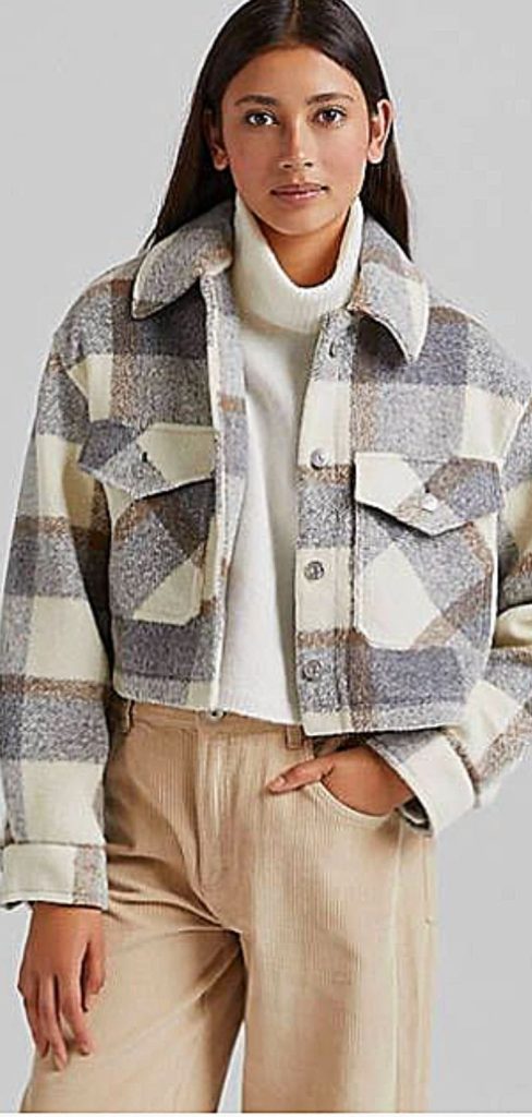 cropped button-down shirt outerwear