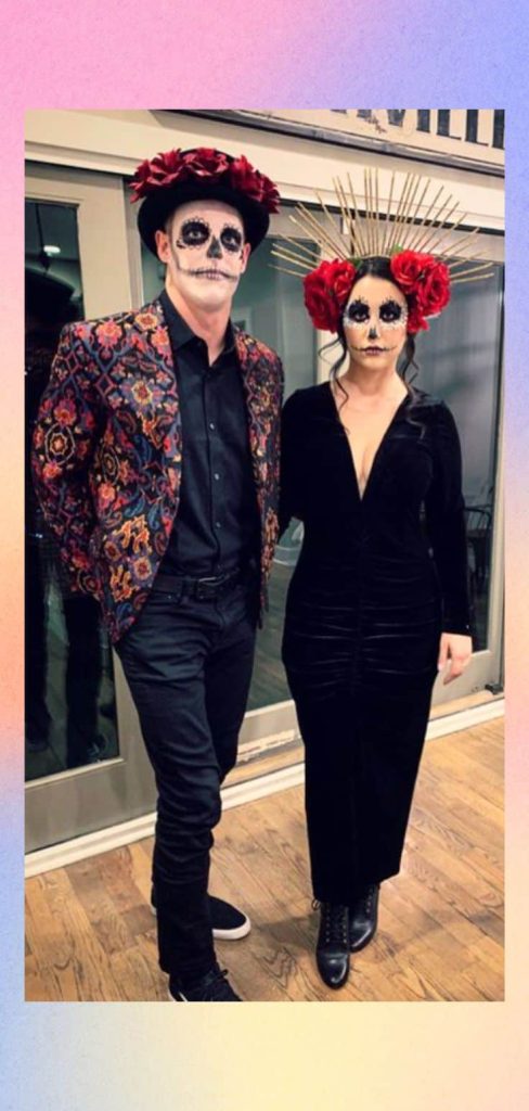 gothic Sugar Skull couple costume
