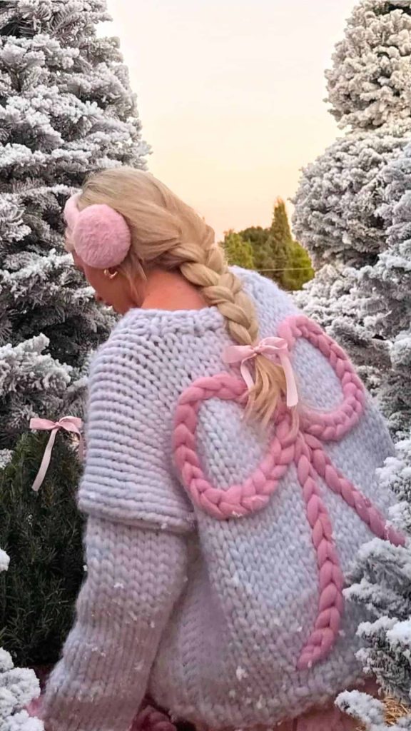 big ribbon sweater girly