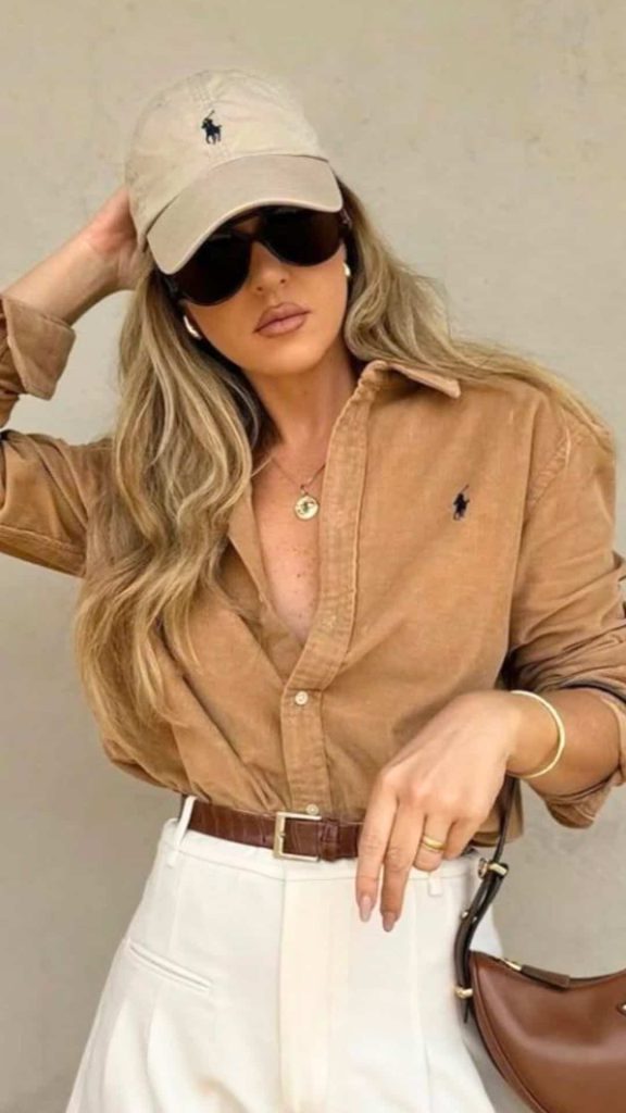 monochrome outfit ideas baseball cap