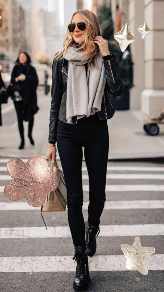 black combat boots and jeans