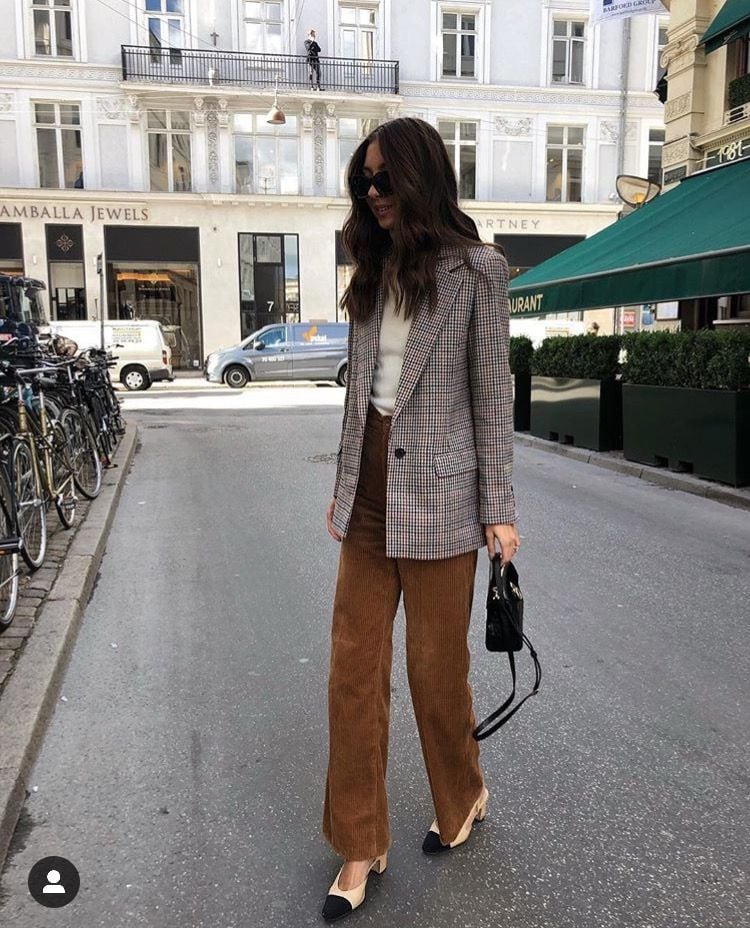 BLAZER and corduroy pants outfit