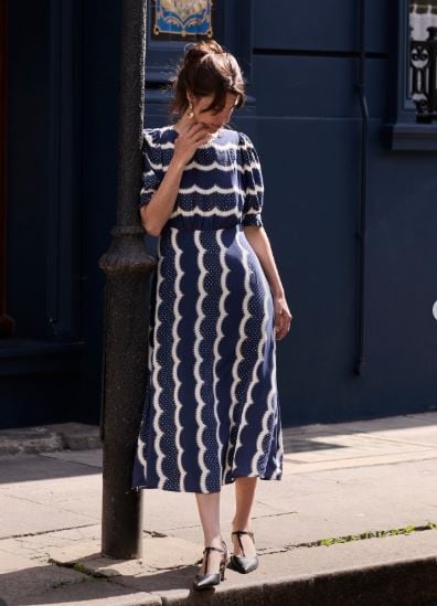 elegant dress and flats