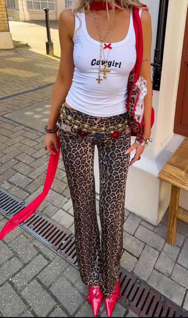 Fun Festival Outfits leopard pants 