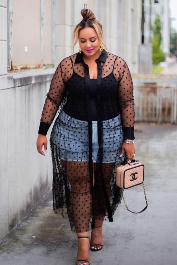 mesh shirt plus size woman jean shorts