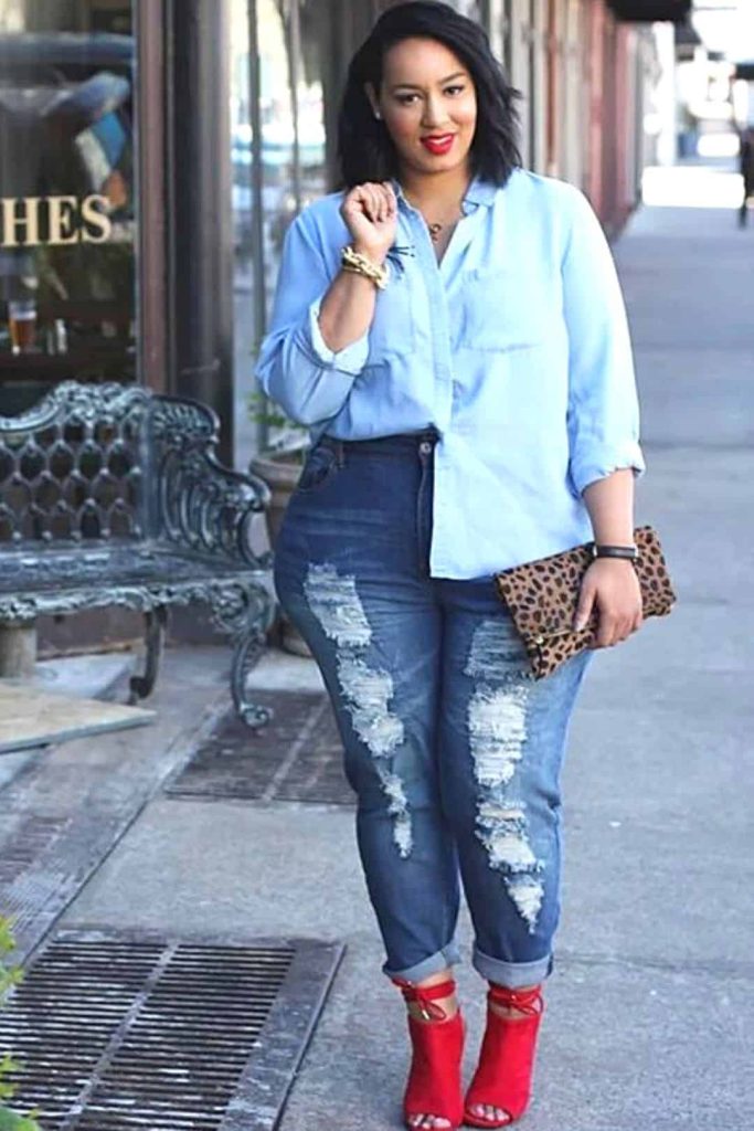 plus size casual outfits jeans