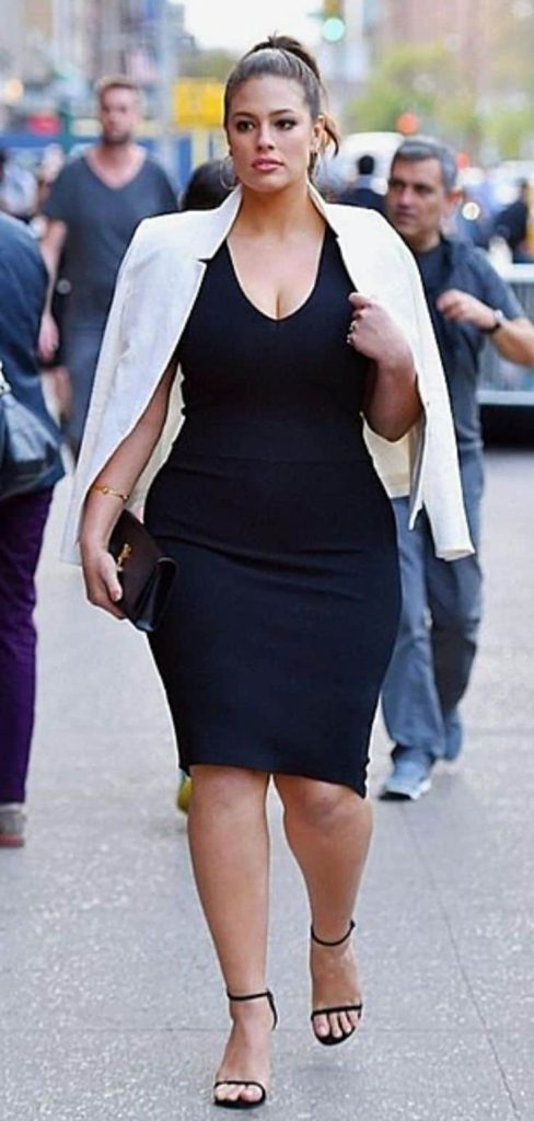 PLUS SIZE elegant black dress outfit