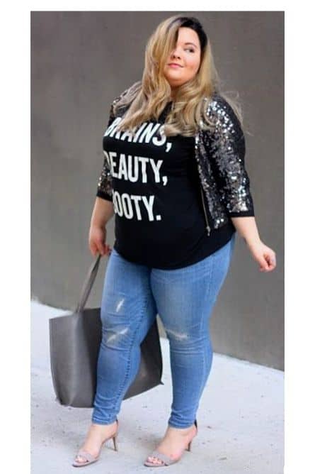 plus size concert outfit ideas sequin