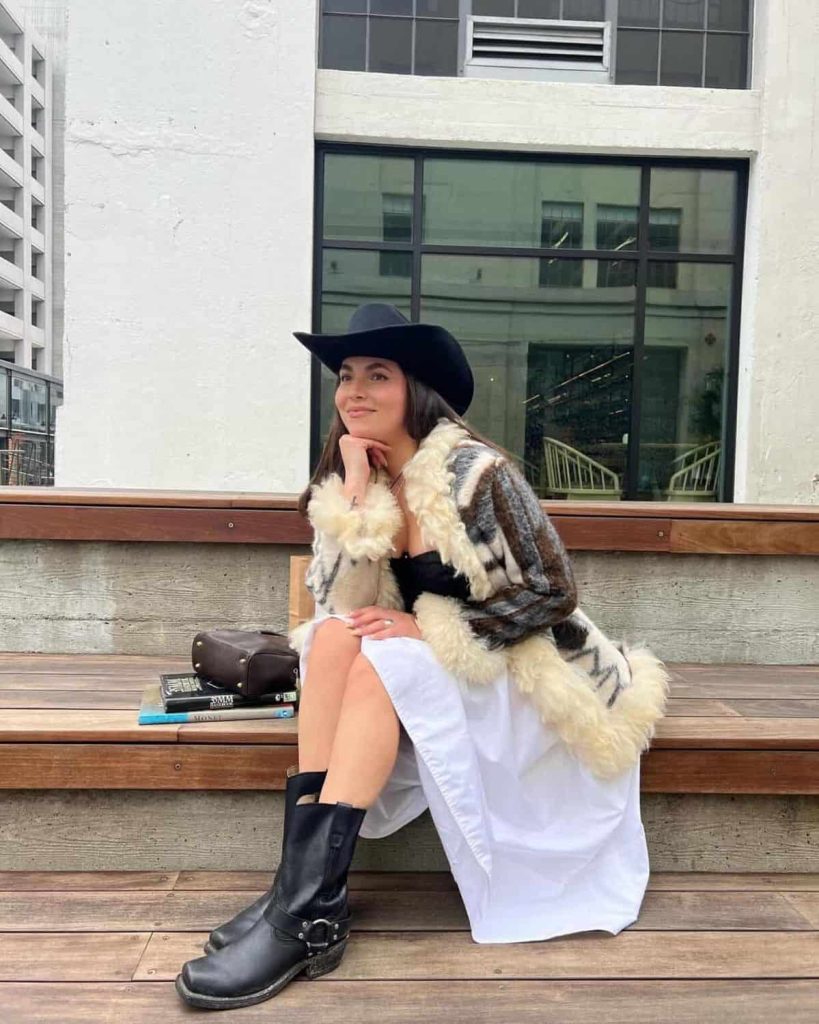 winter country concert outfit boots