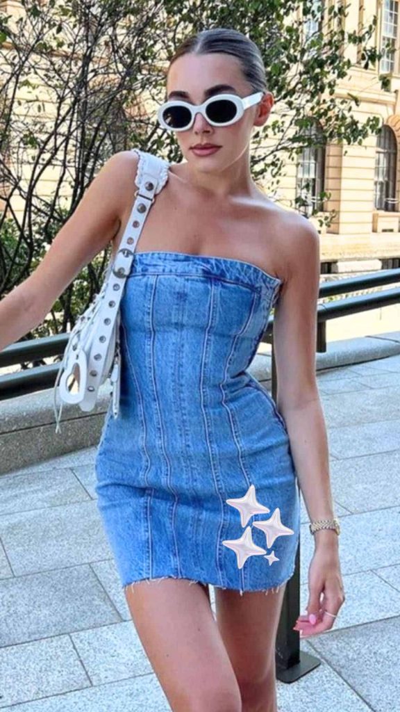 denim pinafore dress