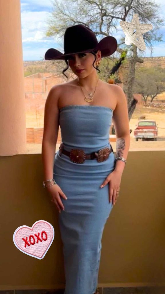 Denim cowgirl wedding guest attire