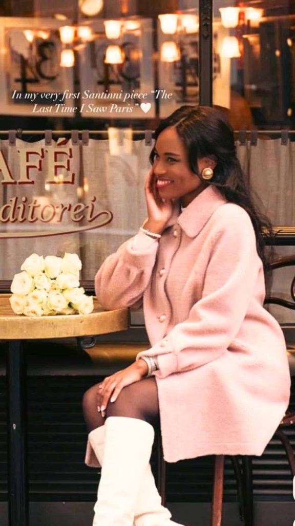 winter feminine outfit black girl