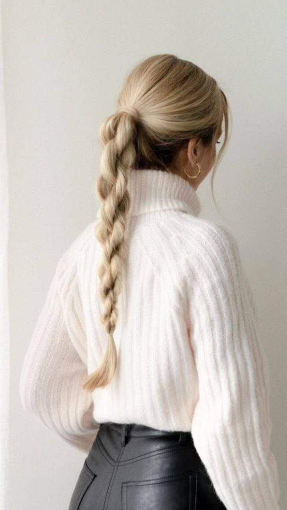 winter hairstyle outfit ideas