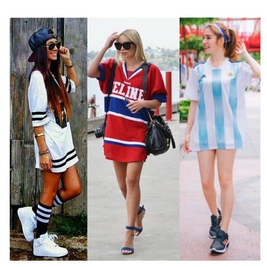 football jersey outfit girl, football jersey outfit ideas
