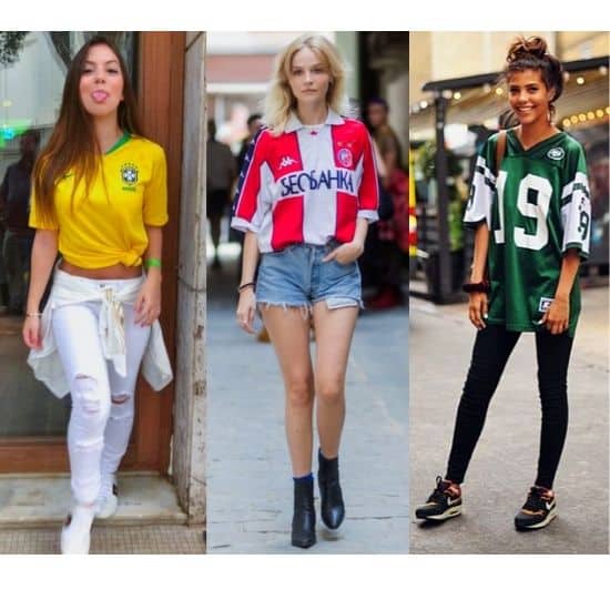 football jersey outfit girl, football jersey outfit ideas