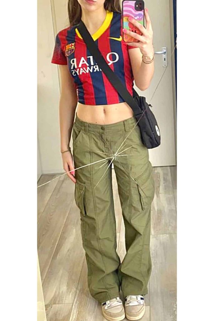 cropped football jersey outfit