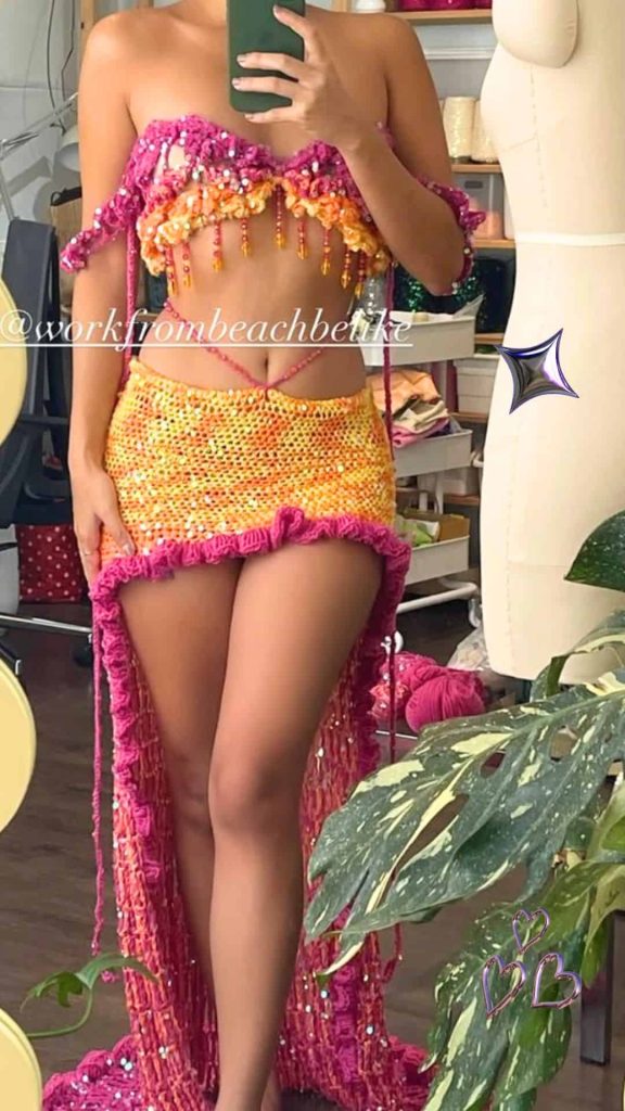 crochet dress Hawaiian party