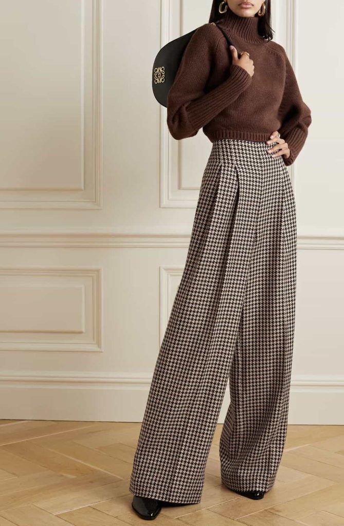 outfit houndstooth pants elegant