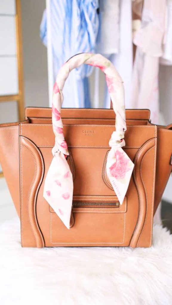 elegant bag with scarf