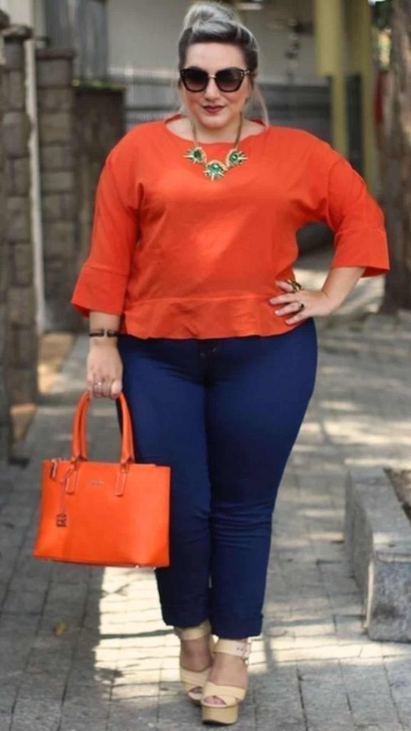 dress up jeans outfit plus size