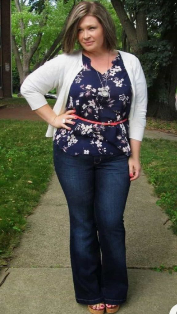 how to dress up plus size jeans