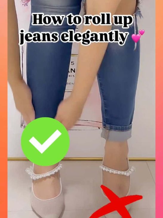 How to roll up long jeans? 5 classy hacks! (Not what you think)🙂‍↔️👇