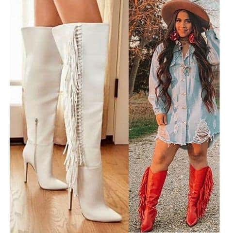 how to style fringe boots female