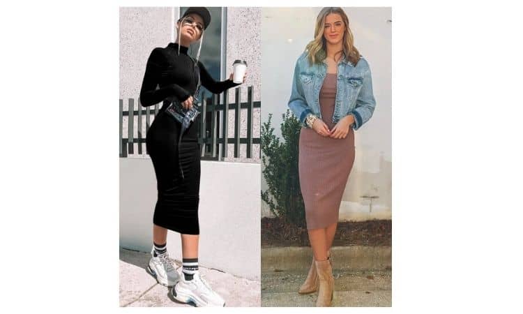 how to wear a bodycon skirt casually and modest