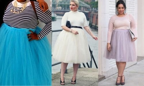 How to wear a tulle skirt plus size without looking fat?