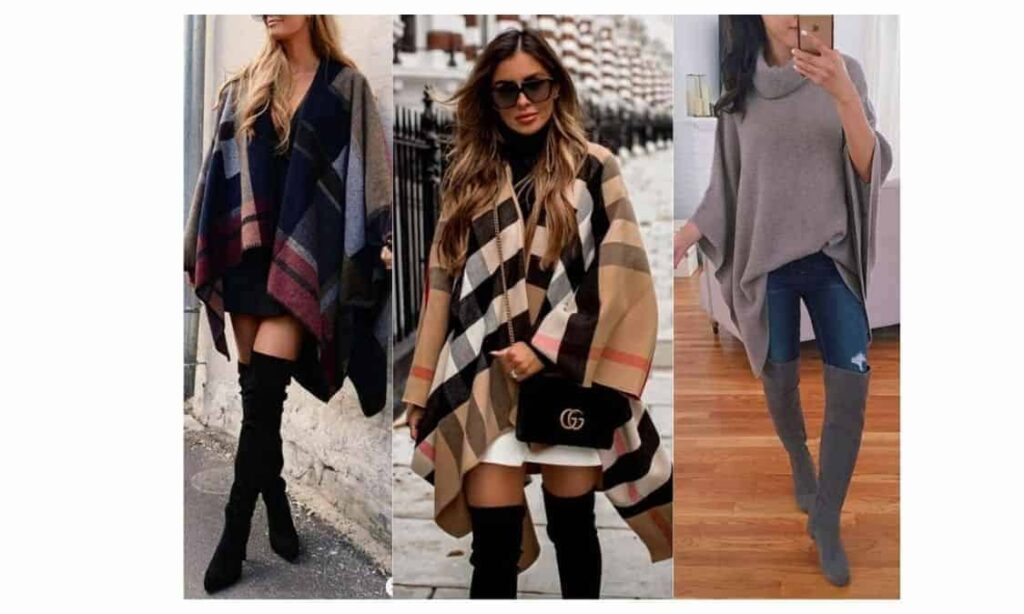 how to wear an asymmetrical poncho