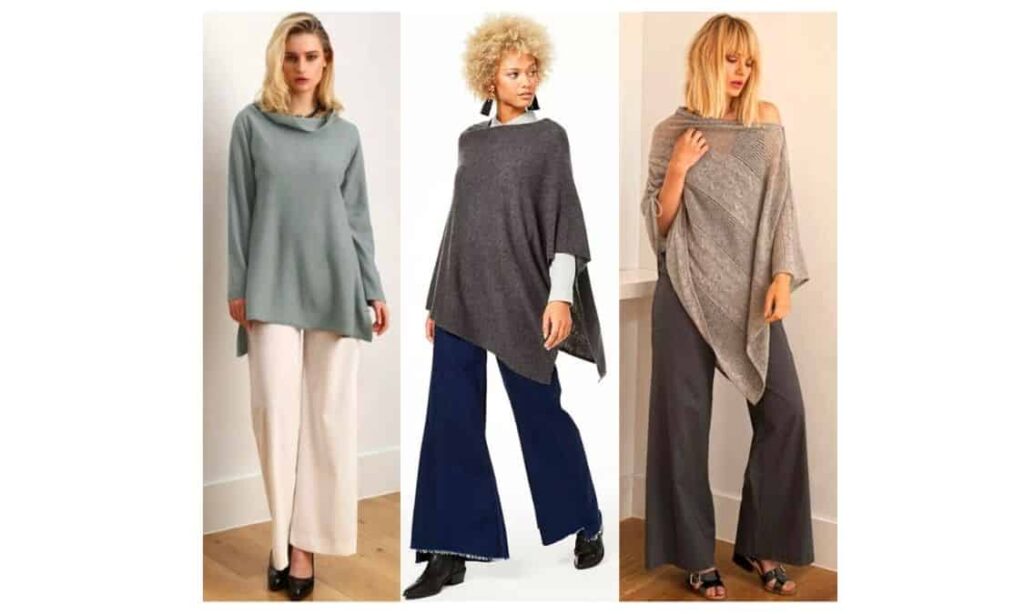 how to wear an asymmetrical poncho