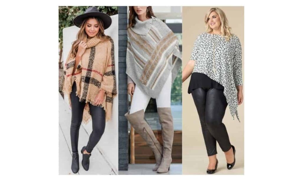 how to wear an asymmetrical poncho