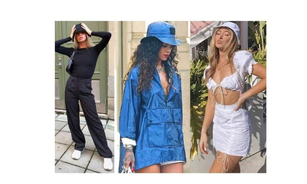 how to wear a bucket hat girl outfit fashion tips