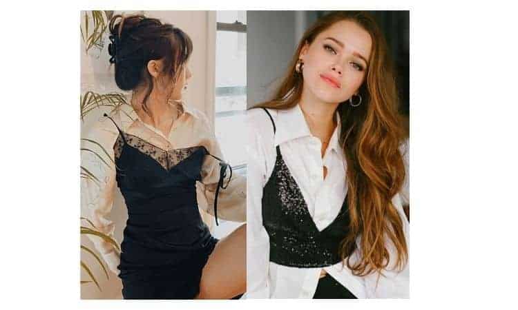 what to wear with camisole / cami top in winter