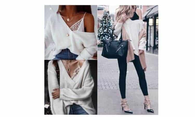 what to wear with camisole / cami top in winter